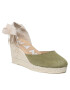 Manebi Espadrilky Low Wedge Espadrilles R 1.5 WL Zelená - Pepit.cz