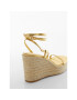 Mango Espadrilky 47005929 Zlatá - Pepit.cz