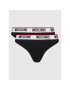 MOSCHINO Underwear & Swim Sada 2 kusů string kalhotek 4744 9003 Černá - Pepit.cz