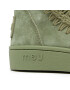 Mou Boty Sneaker Monochrome Suede Matching Rubber Patch SW211021O Zelená - Pepit.cz