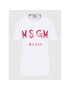 MSGM T-Shirt 3241MDM510 227298 Bílá Regular Fit - Pepit.cz