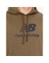 New Balance Mikina Essentials Stacked Logo French Terry Hoodie MT31537 Hnědá Regular Fit - Pepit.cz