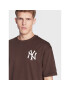 New Era T-Shirt New York Yankees League Essential 60284727 Hnědá Oversize - Pepit.cz