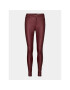 Noisy May Kalhoty z materiálu Callie 27013113 Bordó Skinny Fit - Pepit.cz