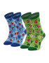 Rainbow Socks Sada 2 párů dětských vysokých ponožek Xmas Socks Balls Kids Gift Pak 2 Barevná - Pepit.cz