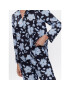 Seidensticker Pyžamo Classic Pajama Set Flowers Tmavomodrá Straight Fit - Pepit.cz