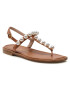 Stuart Weitzman Sandály Goldie T-Strap Sandal S4576 Hnědá - Pepit.cz