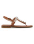 Stuart Weitzman Sandály Goldie T-Strap Sandal S4576 Hnědá - Pepit.cz