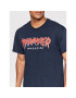 Thrasher T-Shirt Jagged Logo Tmavomodrá Regular Fit - Pepit.cz