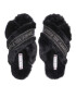 Tommy Hilfiger Bačkory Shiny Webbing Furry Slipper FW0FW06092 Černá - Pepit.cz