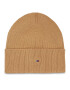 Tommy Hilfiger Čepice Essential Flag Beanie AW0AW15309 Béžová - Pepit.cz