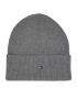 Tommy Hilfiger Čepice Essential Flag Beanie AW0AW15309 Šedá - Pepit.cz