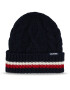 Tommy Hilfiger Čepice Monotype Chunky Knit Beanie AM0AM11506 Tmavomodrá - Pepit.cz