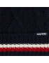 Tommy Hilfiger Čepice Monotype Chunky Knit Beanie AM0AM11506 Tmavomodrá - Pepit.cz