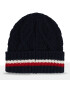 Tommy Hilfiger Čepice Monotype Chunky Knit Beanie AM0AM11506 Tmavomodrá - Pepit.cz