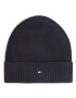 Tommy Hilfiger Čepice Pima Cotton Beanie AM0AM06573 Tmavomodrá - Pepit.cz