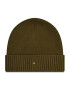 Tommy Hilfiger Čepice Pima Cotton Beanie AM0AM06573 Zelená - Pepit.cz