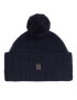 Tommy Hilfiger Čepice Th Evening Pompom Beanie AW0AW15390 Tmavomodrá - Pepit.cz