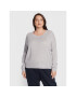 Tommy Hilfiger Curve Svetr Crv Softwool Open-Nk WW0WW32877 Šedá Relaxed Fit - Pepit.cz