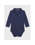 Tommy Hilfiger Dětské body Poplin Collar KN0KN01183 Tmavomodrá Regular Fit - Pepit.cz