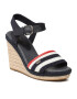 Tommy Hilfiger Espadrilky Feminine Crochet High Wedge FW0FW07274 Tmavomodrá - Pepit.cz