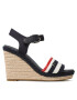 Tommy Hilfiger Espadrilky Feminine Crochet High Wedge FW0FW07274 Tmavomodrá - Pepit.cz