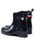 Tommy Hilfiger Holínky Ankle Rainboot With Metal Detail FW0FW06777 Tmavomodrá - Pepit.cz