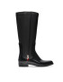 Tommy Hilfiger Holínky Corporate Zipper Long Rainboot FW0FW05964 Černá - Pepit.cz