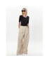 Tommy Hilfiger Kalhoty z materiálu WW0WW38596 Béžová Wide Leg - Pepit.cz