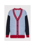 Tommy Hilfiger Kardigan Cable Mix WW0WW34956 Modrá Loose Fit - Pepit.cz