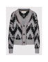 Tommy Hilfiger Kardigan ICONS Fair Isle WW0WW31440 Šedá Oversize - Pepit.cz