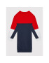 Tommy Hilfiger Každodenní šaty Colorblock KG0KG05745 Tmavomodrá Regular Fit - Pepit.cz