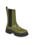 Tommy Hilfiger Kotníková obuv s elastickým prvkem Essential Leather Chelsea Boot FW0FW07490 Zelená - Pepit.cz