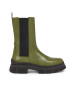 Tommy Hilfiger Kotníková obuv s elastickým prvkem Essential Leather Chelsea Boot FW0FW07490 Zelená - Pepit.cz