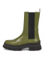 Tommy Hilfiger Kotníková obuv s elastickým prvkem Essential Leather Chelsea Boot FW0FW07490 Zelená - Pepit.cz