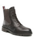 Tommy Hilfiger Kotníková obuv s elastickým prvkem Hilfiger Lth Lace Up Chel Boot FM0FM04204 Hnědá - Pepit.cz