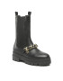 Tommy Hilfiger Kotníková obuv s elastickým prvkem Monochromatic Chelsea Boot Chain FW0FW07046 Černá - Pepit.cz