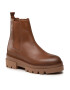 Tommy Hilfiger Kotníková obuv s elastickým prvkem Monochromatic Chelsea Boot FW0FW05950 Hnědá - Pepit.cz