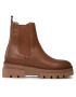 Tommy Hilfiger Kotníková obuv s elastickým prvkem Monochromatic Chelsea Boot FW0FW05950 Hnědá - Pepit.cz