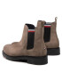 Tommy Hilfiger Kotníková obuv s elastickým prvkem Rwb Hilfiger Suede Chelsea FM0FM04202 Hnědá - Pepit.cz