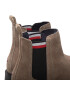 Tommy Hilfiger Kotníková obuv s elastickým prvkem Rwb Hilfiger Suede Chelsea FM0FM04202 Hnědá - Pepit.cz