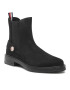 Tommy Hilfiger Kotníková obuv s elastickým prvkem Th Coin Flat Boot FW0FW06742 Černá - Pepit.cz