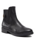 Tommy Hilfiger Kotníková obuv s elastickým prvkem Th Leather Flat Boot FW0FW06749 Černá - Pepit.cz