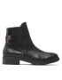 Tommy Hilfiger Kotníková obuv s elastickým prvkem Th Leather Flat Boot FW0FW06749 Černá - Pepit.cz