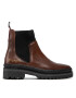 Tommy Hilfiger Kotníková obuv s elastickým prvkem Th Outdoor Knit Flat Boot FW0FW06001 Hnědá - Pepit.cz