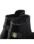 Tommy Hilfiger Kotníková obuv s elastickým prvkem Th Suede Flat Boot FW0FW06750 Černá - Pepit.cz