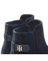 Tommy Hilfiger Kotníková obuv s elastickým prvkem Th Suede Flat Boot FW0FW06750 Tmavomodrá - Pepit.cz