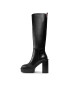 Tommy Hilfiger Kozačky Elevated Plateau Longboot FW0FW07545 Černá - Pepit.cz