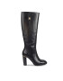 Tommy Hilfiger Kozačky Feminine Th Hardware Longboot FW0FW07541 Černá - Pepit.cz