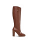 Tommy Hilfiger Kozačky Feminine Th Hardware Longboot FW0FW07541 Hnědá - Pepit.cz